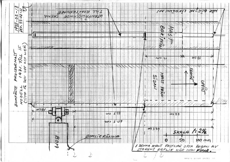 Montage av bomfäste på äldre Proctor-mast
